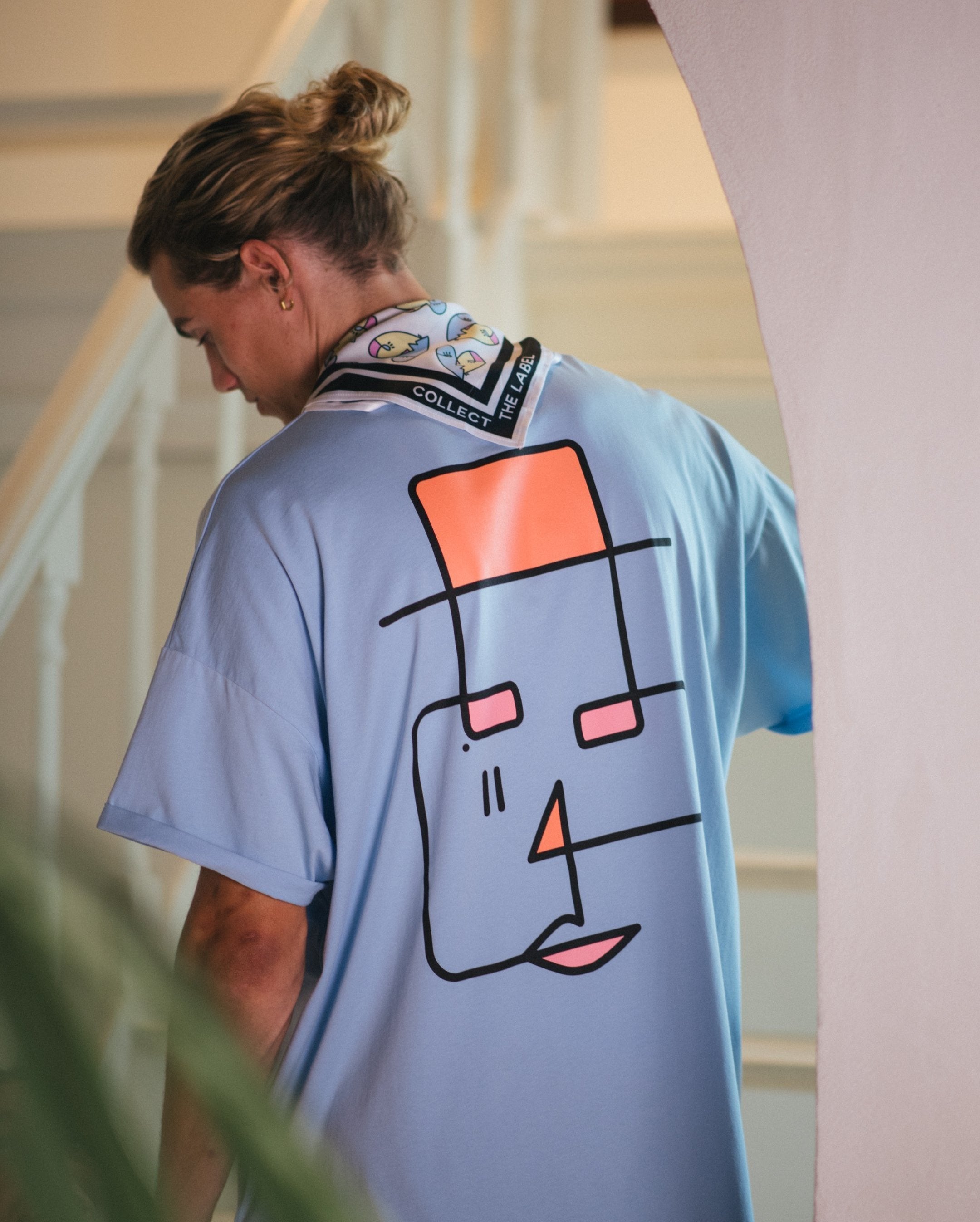 Stevie übergroßes Tee Blau