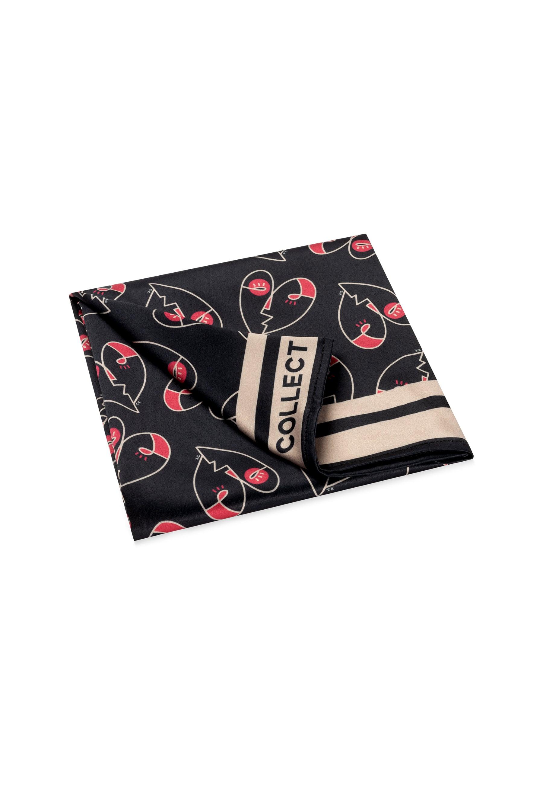 Herzbandana schwarz