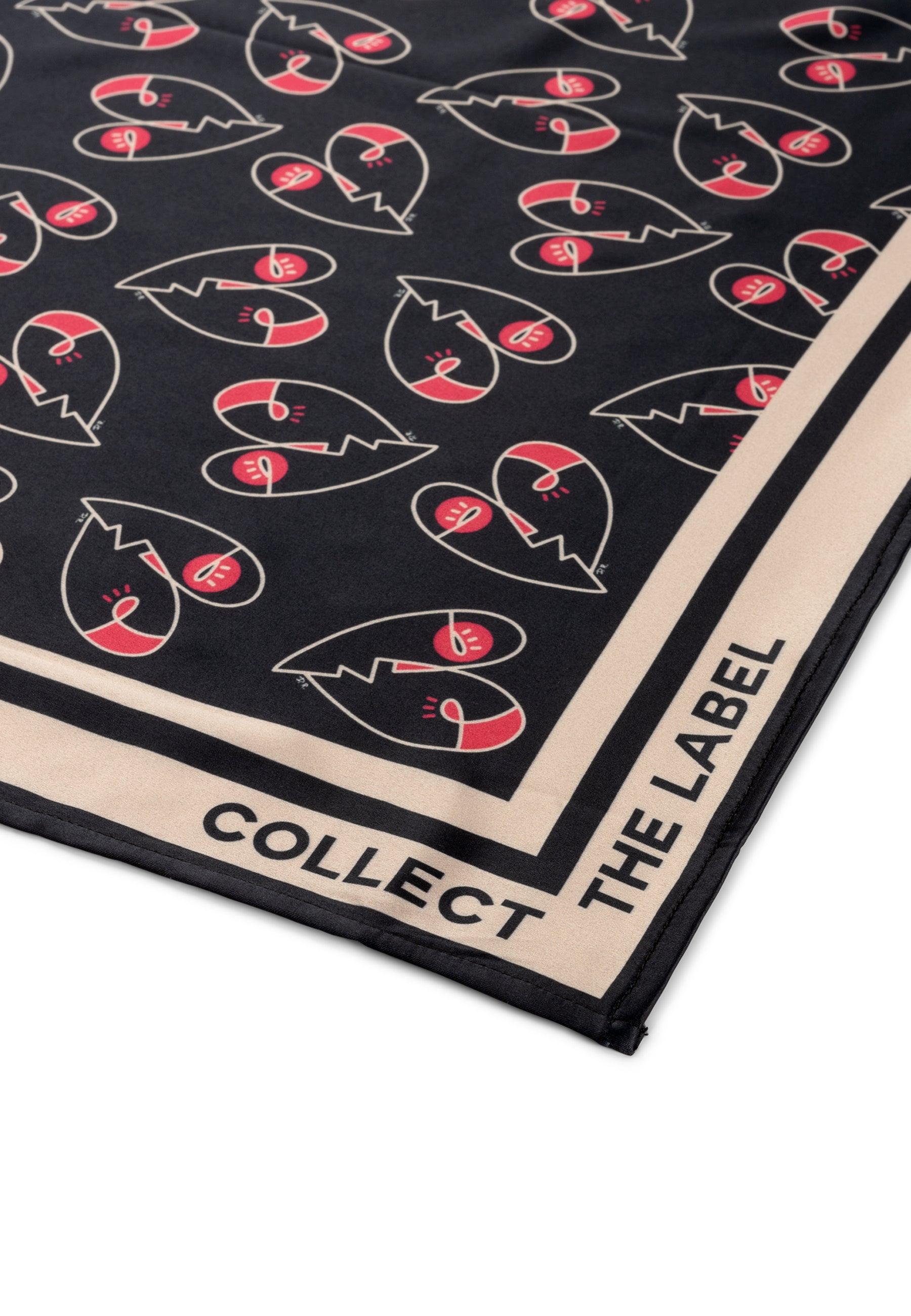 Herzbandana schwarz