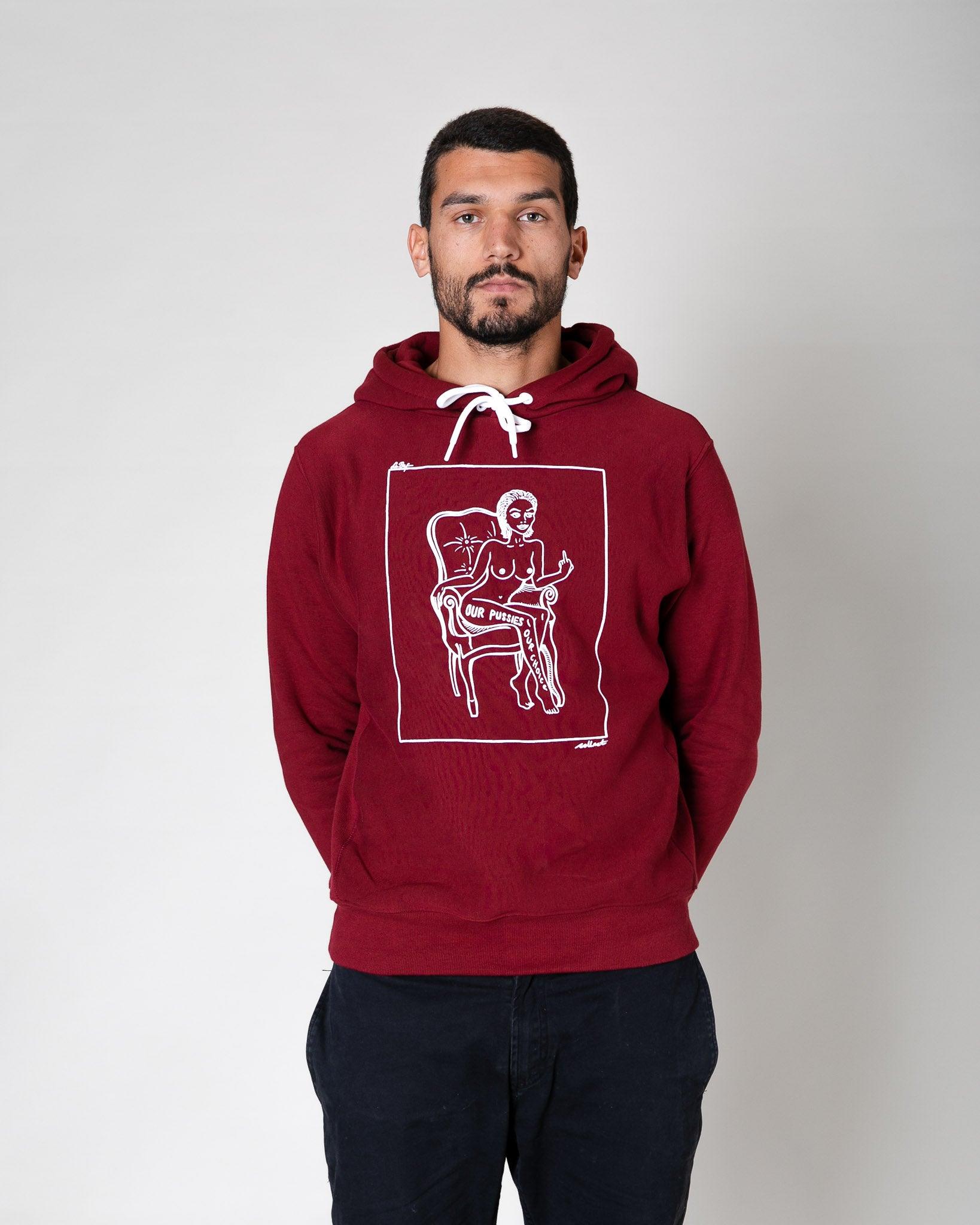 Le nostre fighe la nostra felpa con cappuccio a scelta