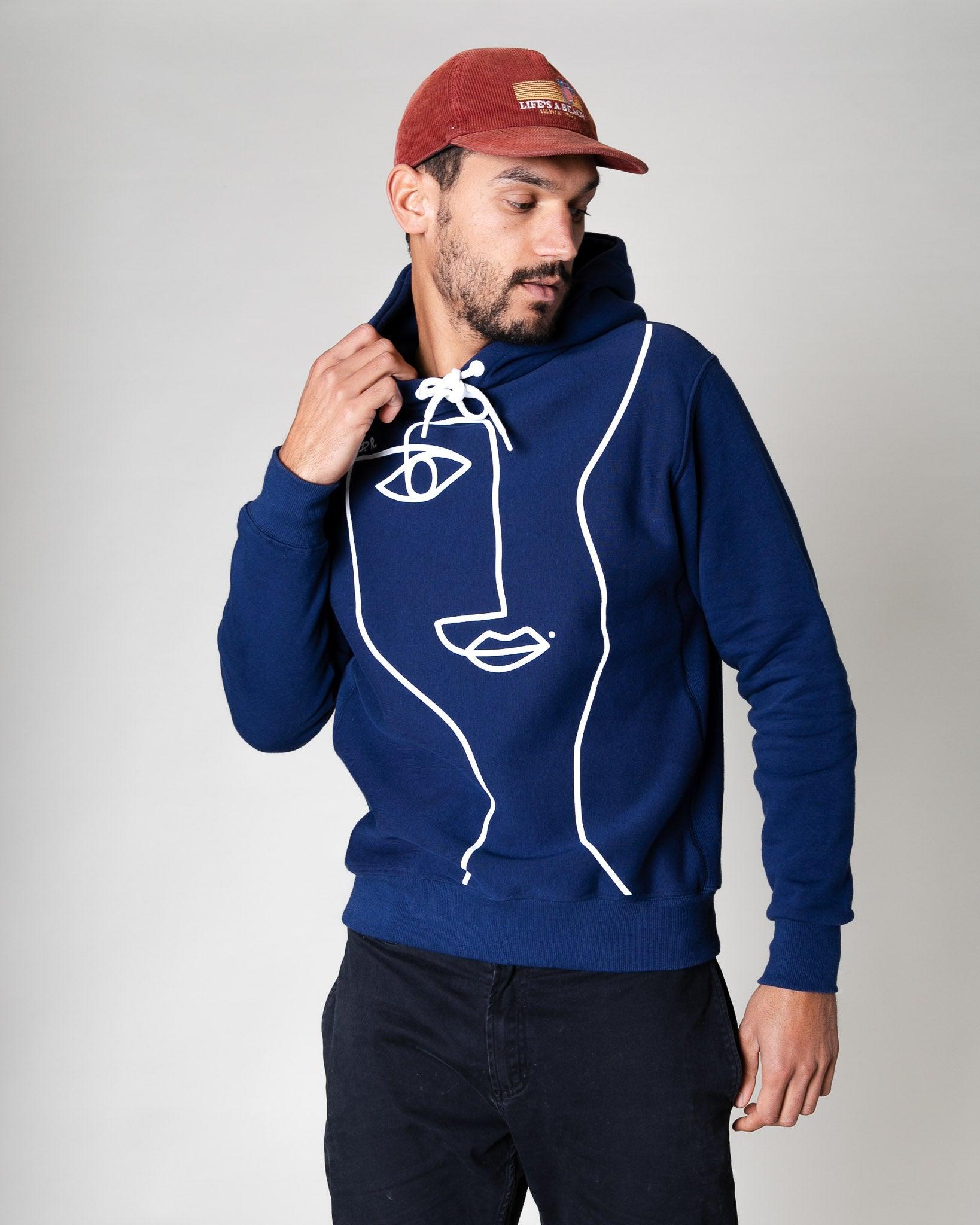 Indigo Hoodie Dunkelblau