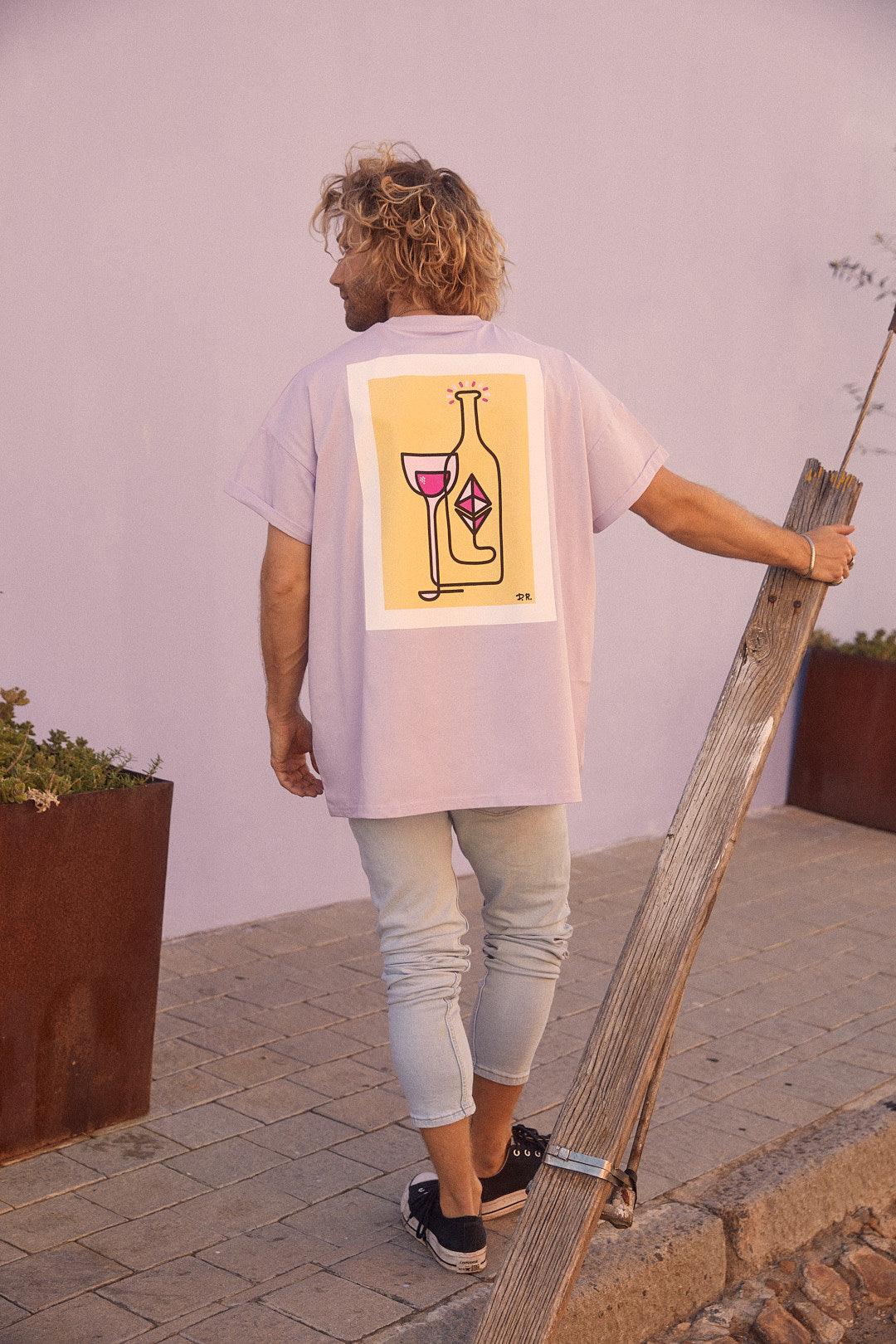 T-shirt surdimensionné Wine Lila
