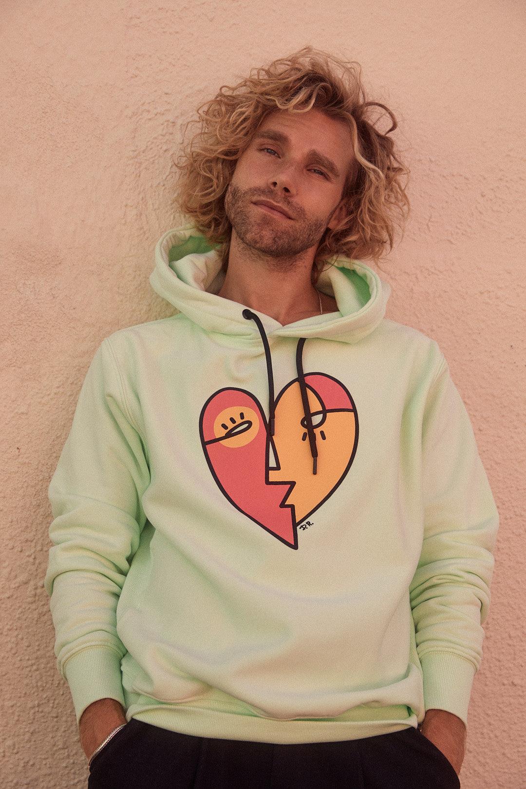 Herz Hoodie Mint Green