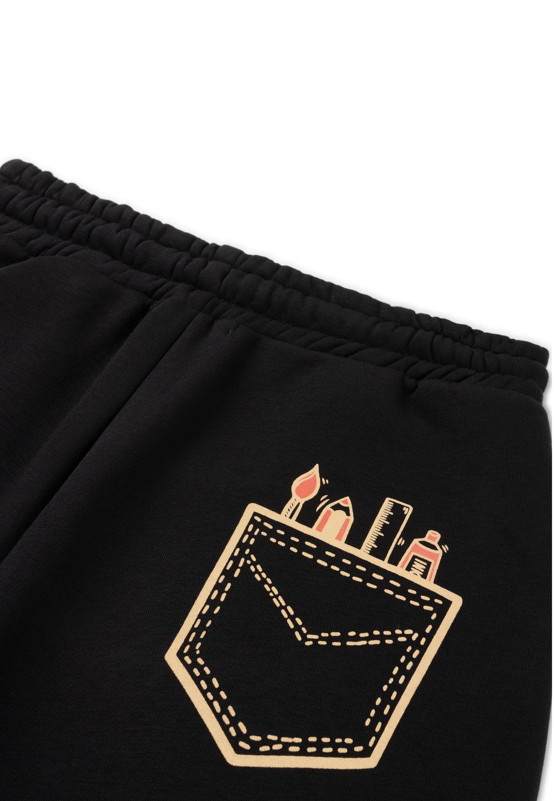 Pantalon de survêtement coeur noir
