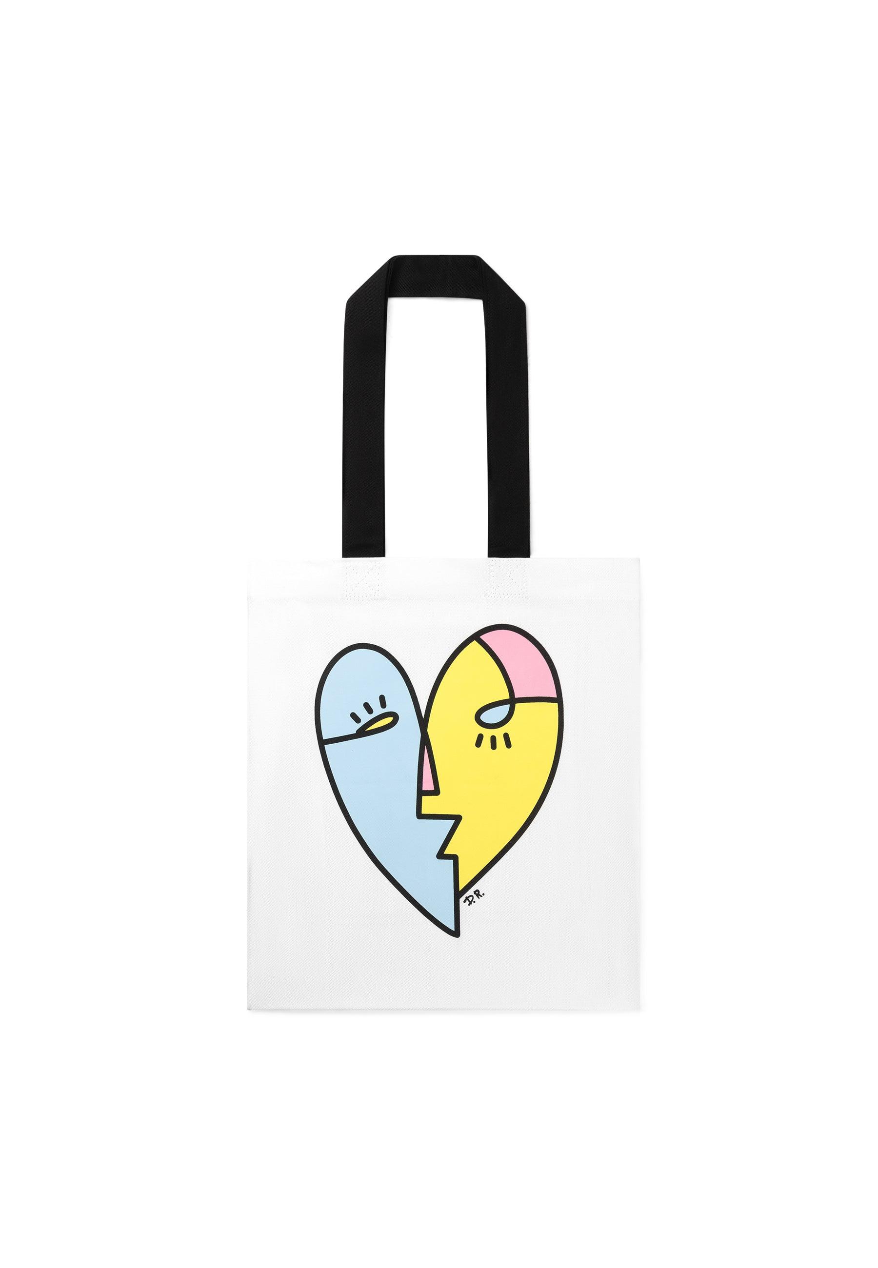 Totebag Coeur BLANC