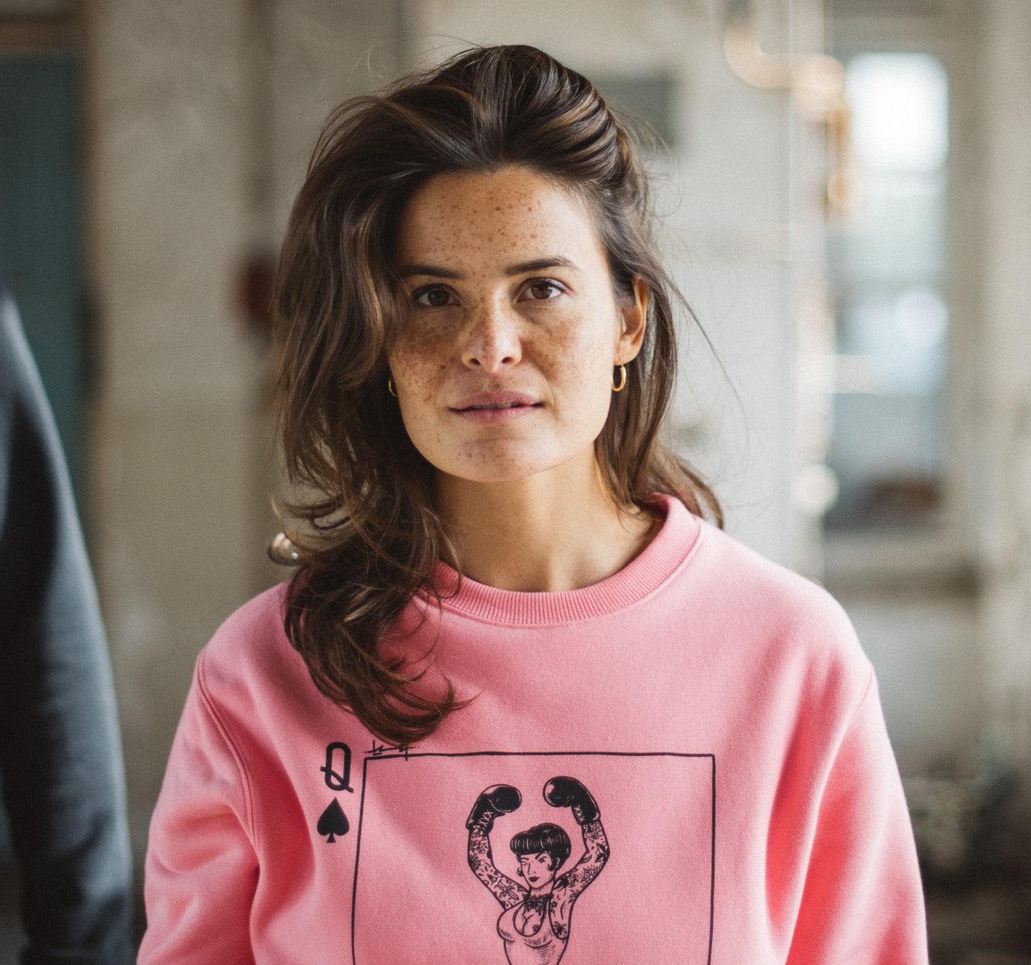 Boxkönigin -Pullover rosa