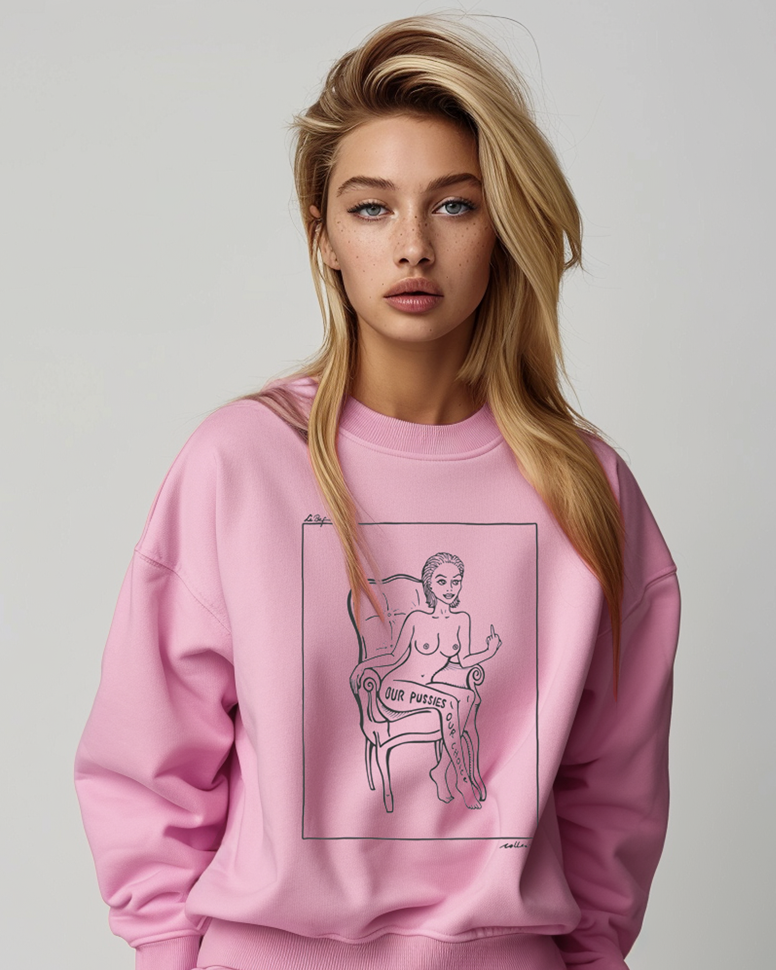 Unsere Fotzen unser Wahlpullover lila lila