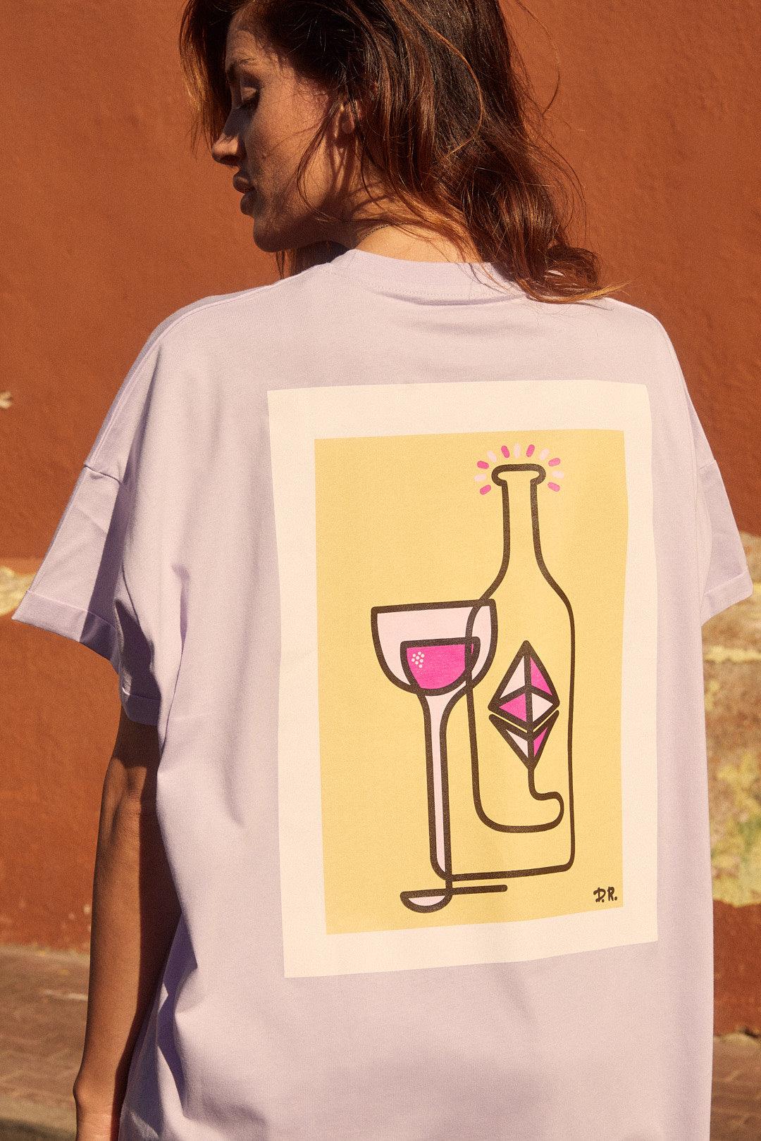 T-shirt surdimensionné Wine Lila