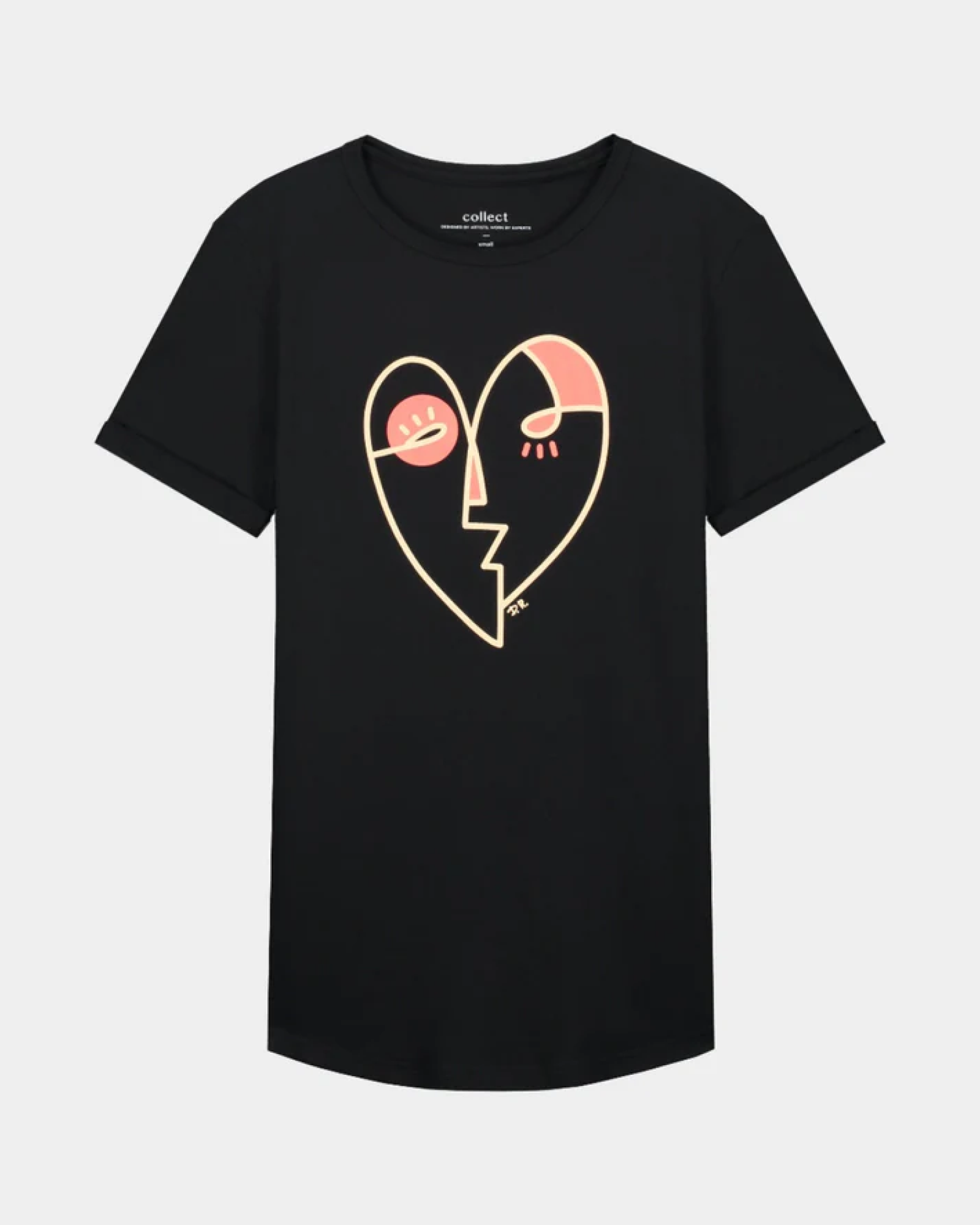 T-shirt Coeur Noir