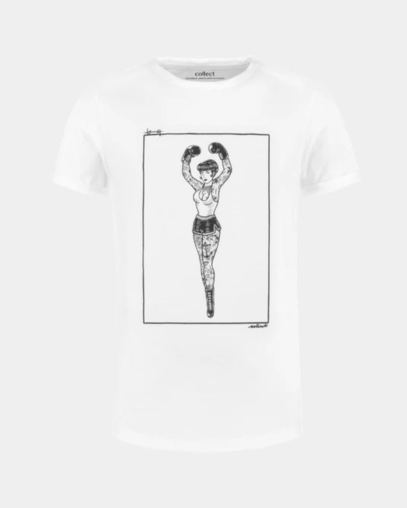 Lady Boxer Tee White