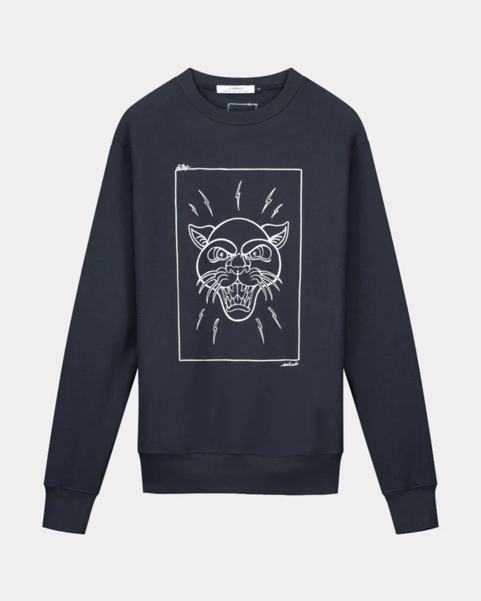 Panther -Pullover grau