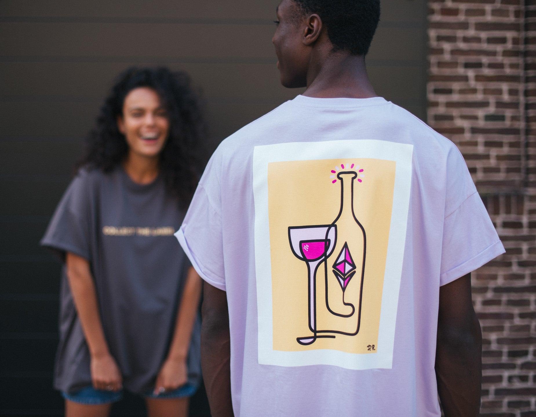 T-shirt surdimensionné Wine Lila