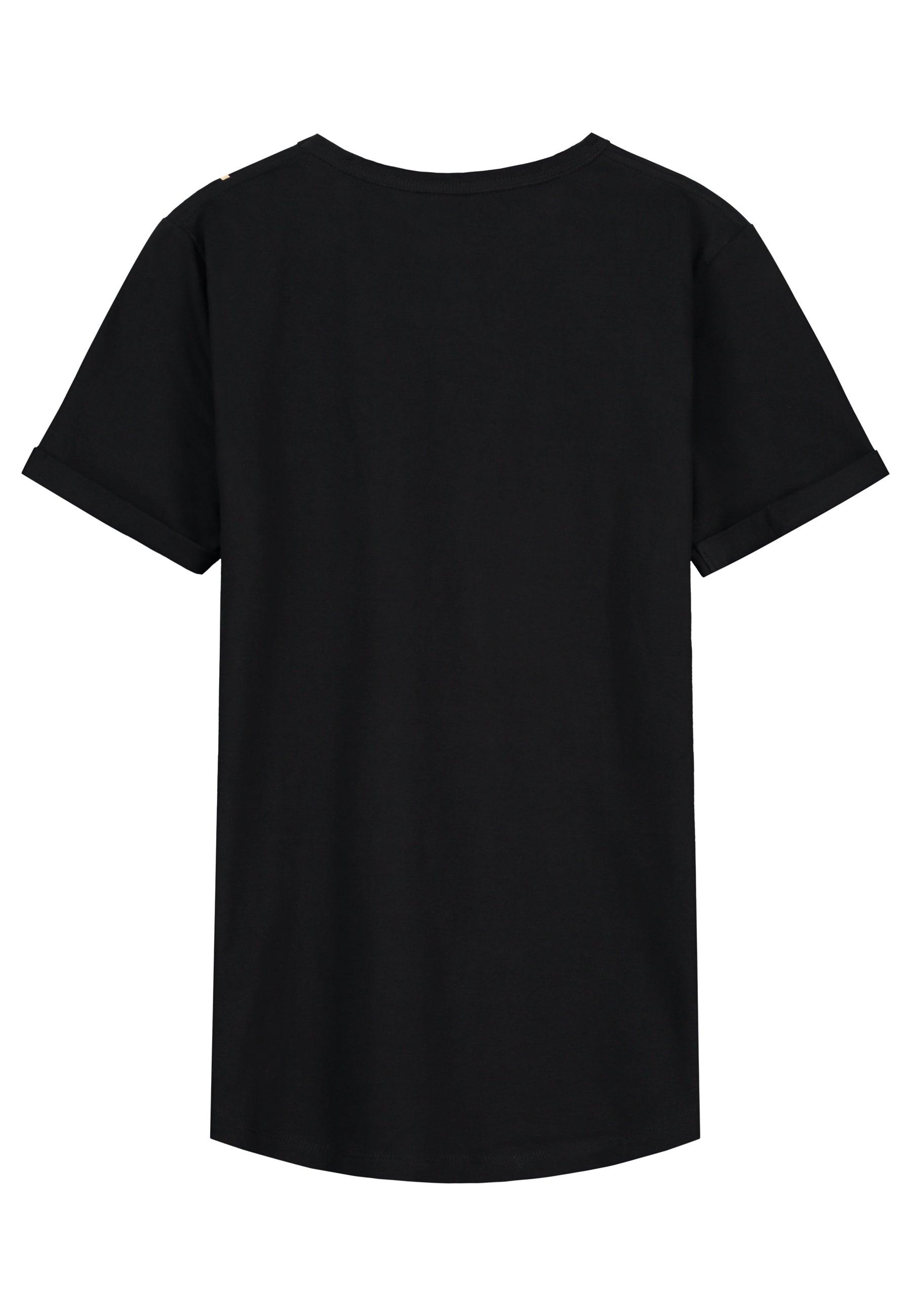 T-shirt indaco nero